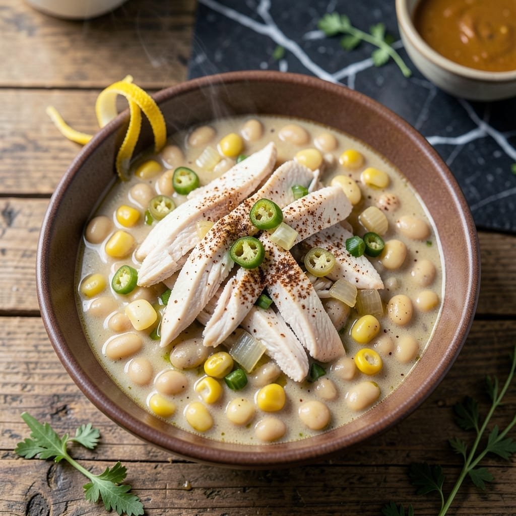 White Chicken Chili Recipe - Corn: Creamy Spice Without the Kernels