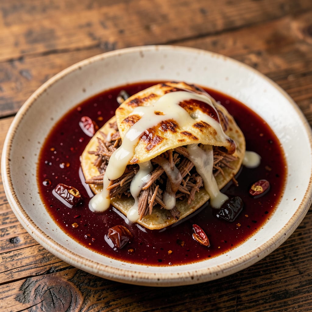 Birria Bomb Recipe: Cheese Stuffed Quesabirria With Consommé Dip detailed visual guide