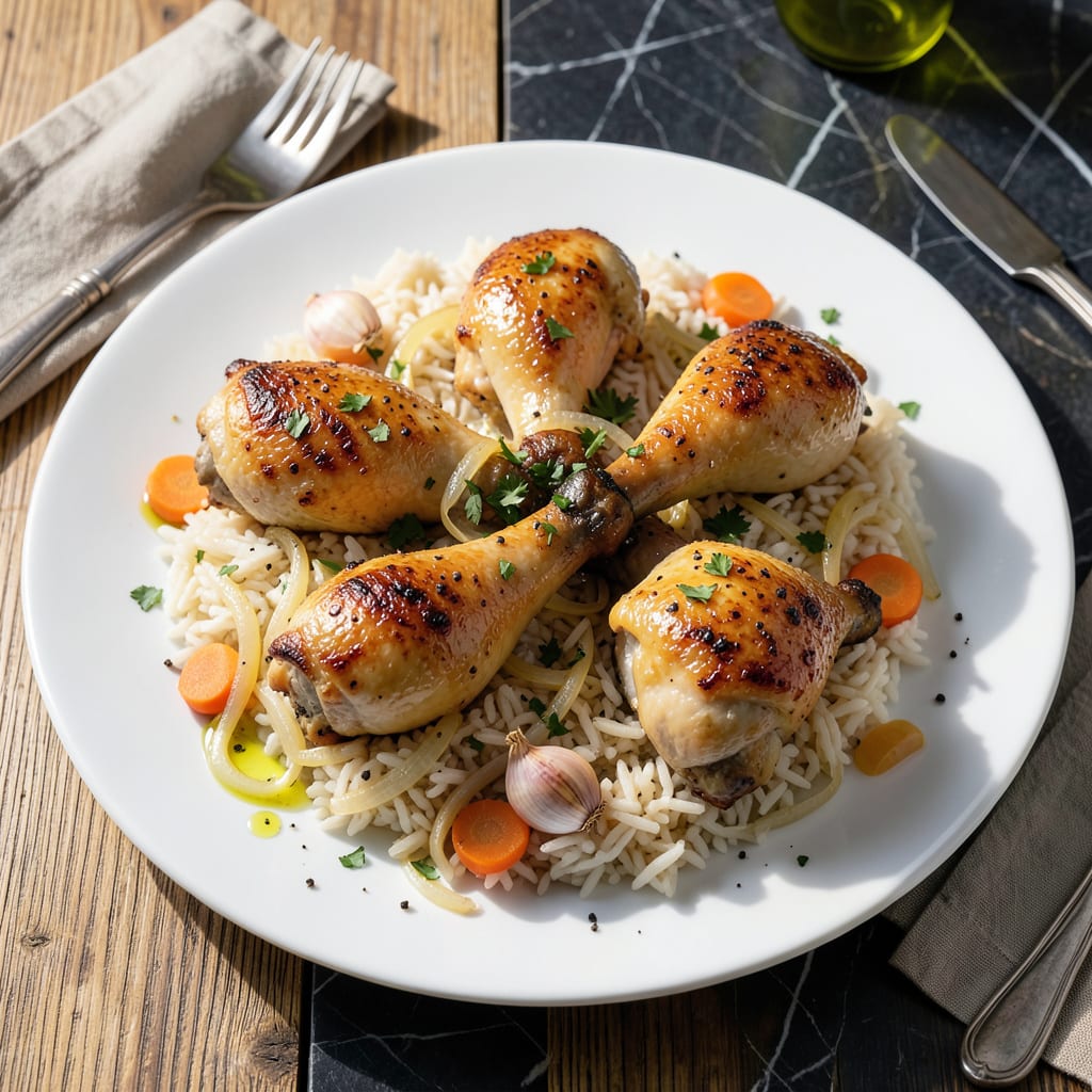 Comprehensive Boiled Chicken Legs And Rice Recipe: One Pot Comfort with Savory Depth visual reference