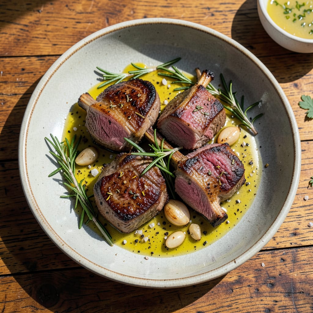 Comprehensive Bone In Lamb Loin Chops Recipe: Rosemary Garlic Crust With Juicy Pink Centers visual reference