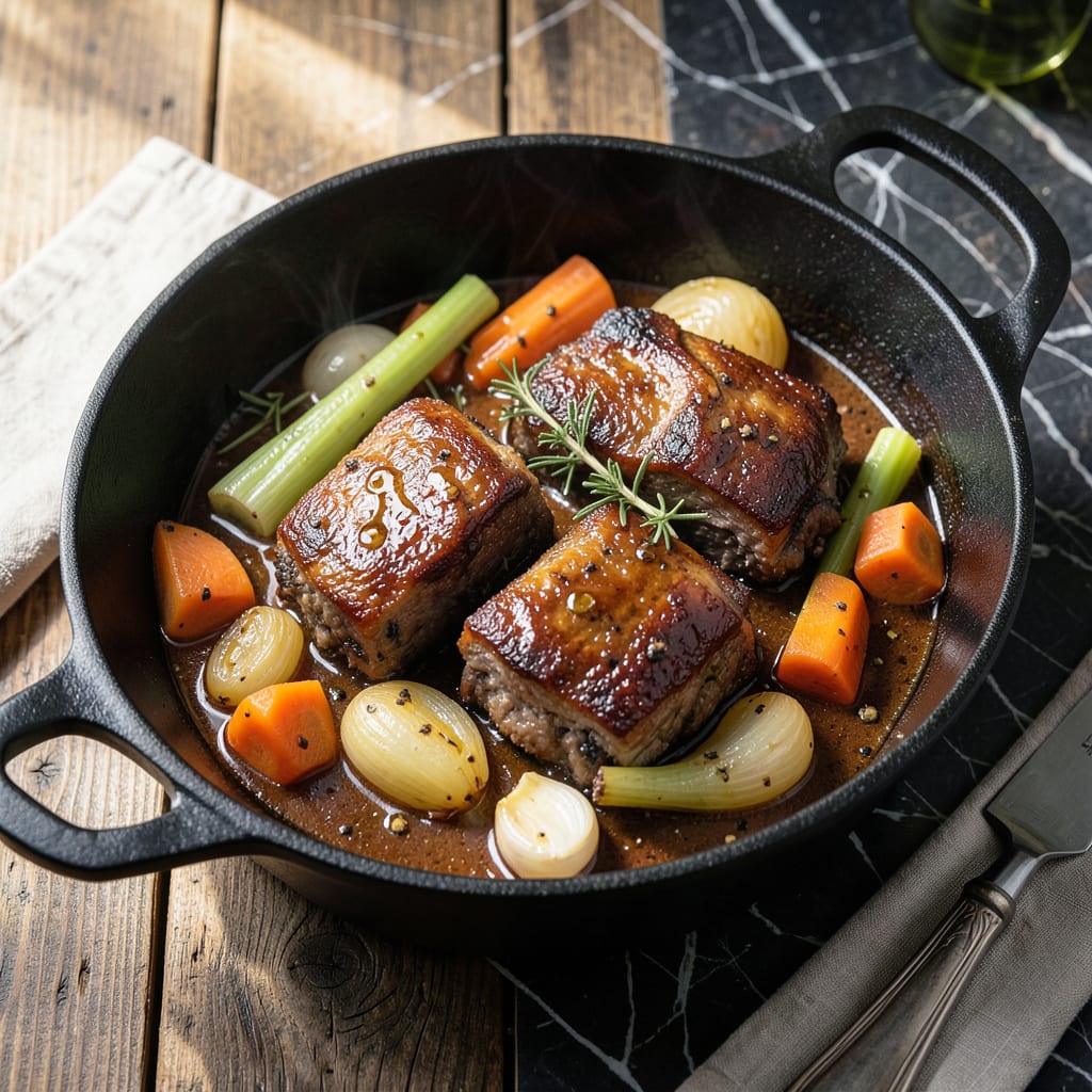 Braised Short Ribs Recipe No Wine: Deep Flavor Without the Alcohol illustration with key details