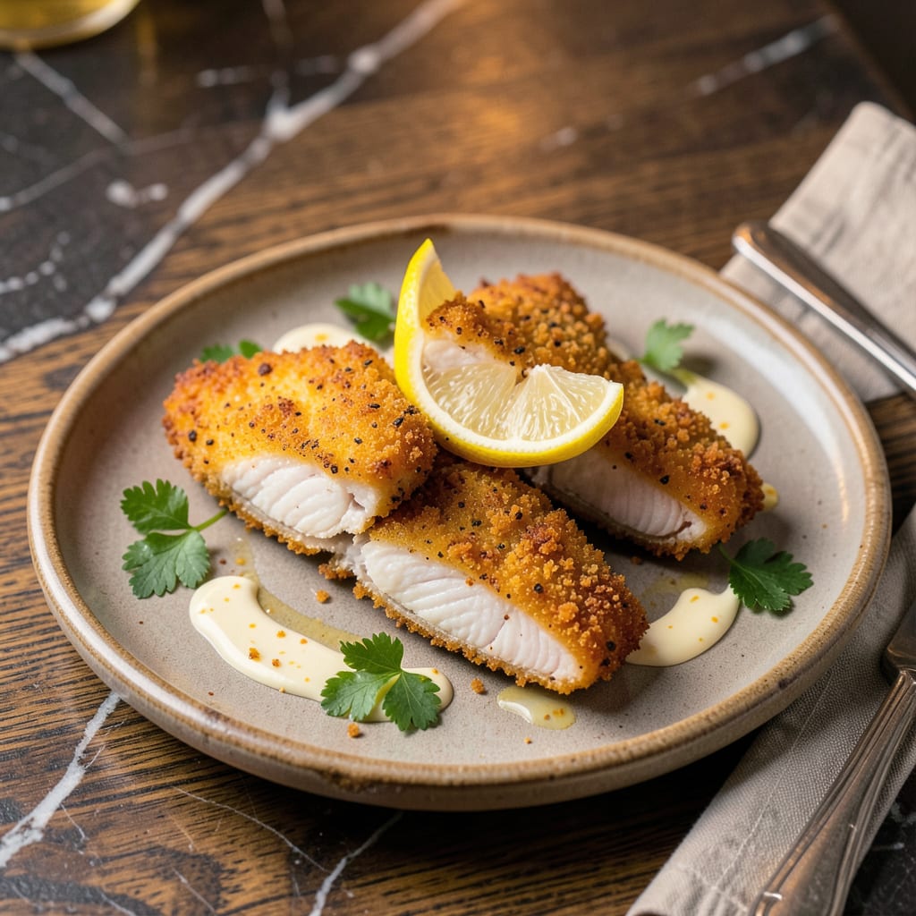 Breaded Fish Recipe: Crispy Golden Crust With Flaky White Fillets example with annotations