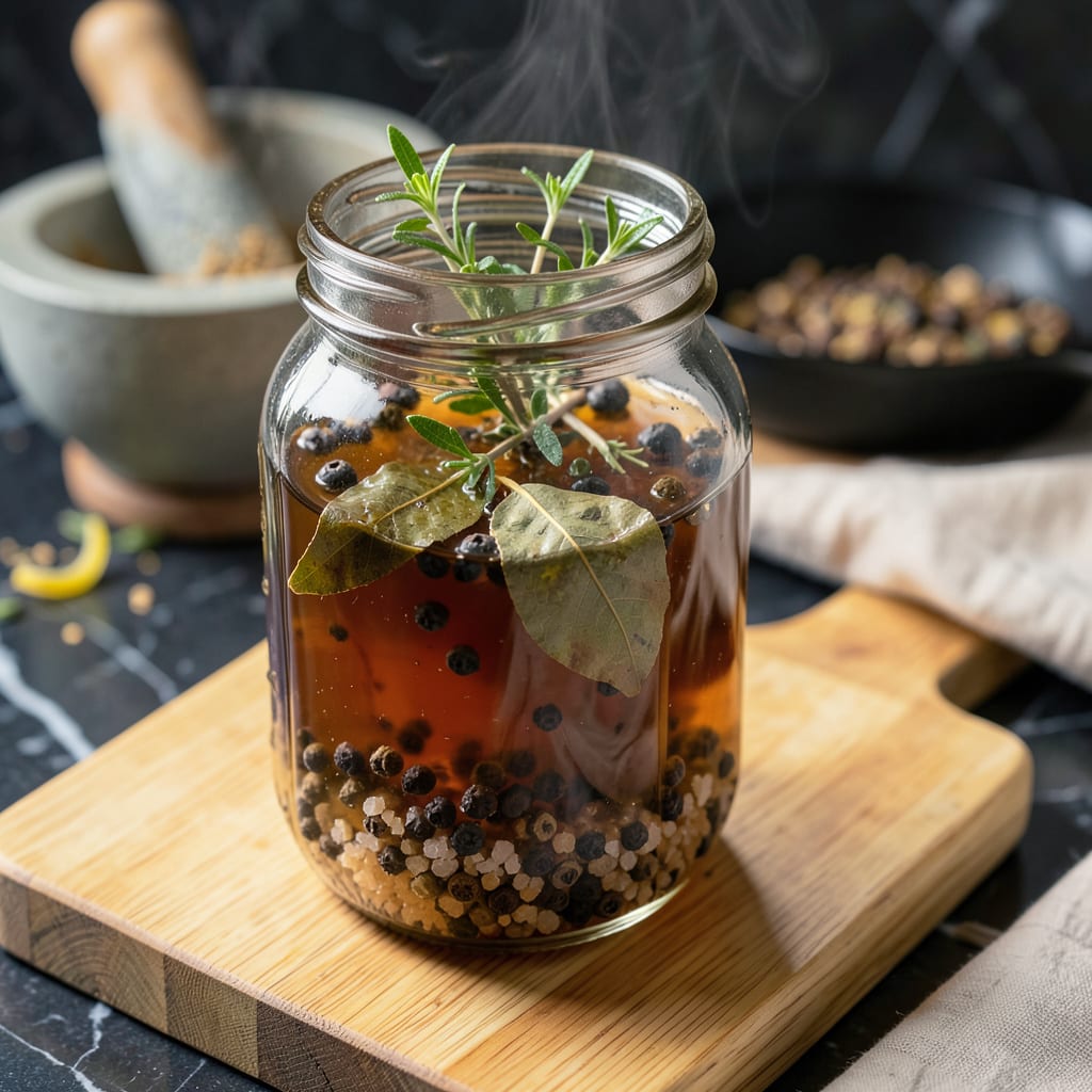 brine recipe for duck example with annotations