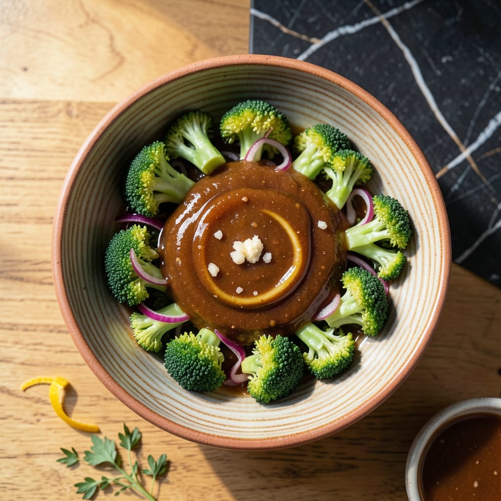 Complete broccoli salad dressing recipe with apple cider vinegar overview image