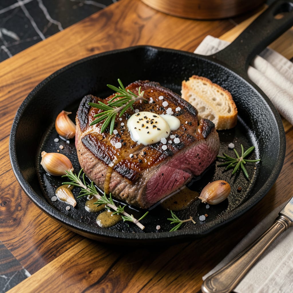 Comprehensive Broiled Ribeye Steak Recipe in Oven: Juicy Char With Herb Butter Finish visual reference
