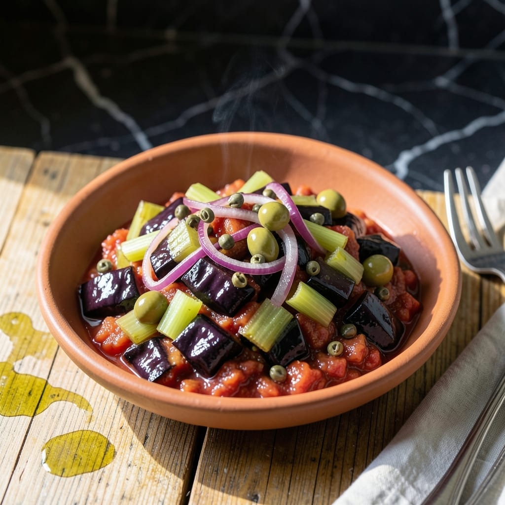 Caponata Recipe Jamie Oliver: Sicilian Sweet and Sour Eggplant Relish