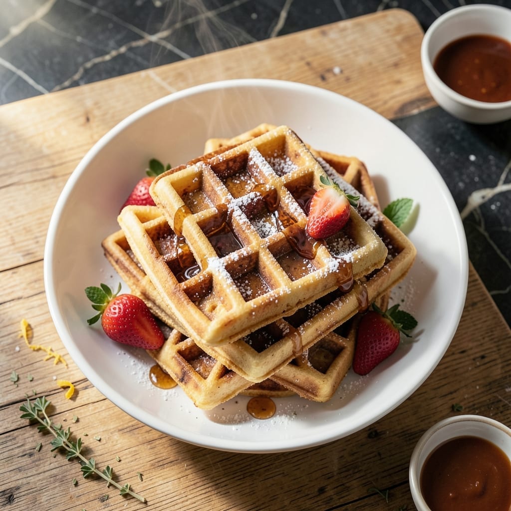 Waffle Recipe No Milk: Fluffy Golden Stacks Without Dairy