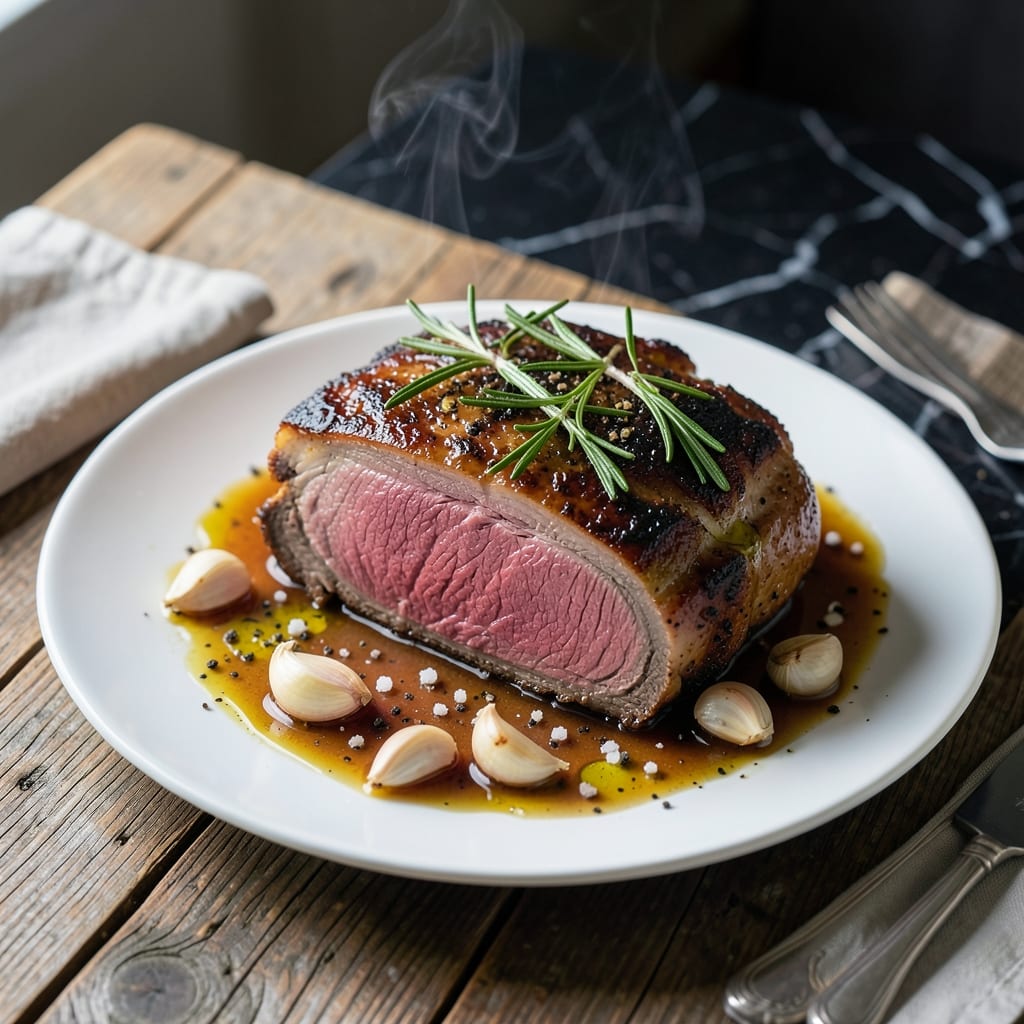 Jamie Oliver's English Roast Beef Recipe: Garlic and Rosemary Infused