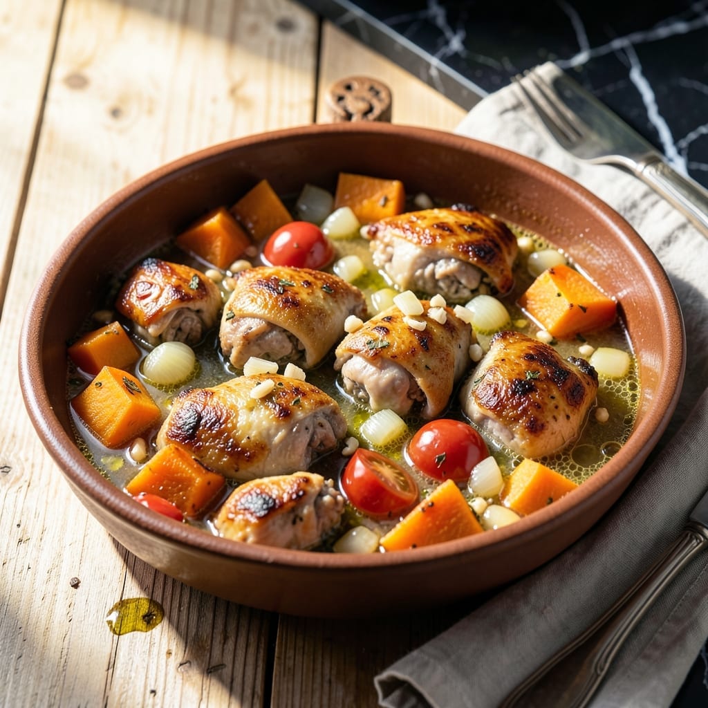 Recipe for Calabaza Con Pollo: Squash and Chicken in Rich Sauce