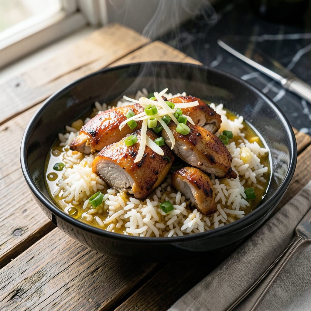Hainanese Chicken Rice Recipe One Pot: Fragrant Ginger-Infused Simplicity