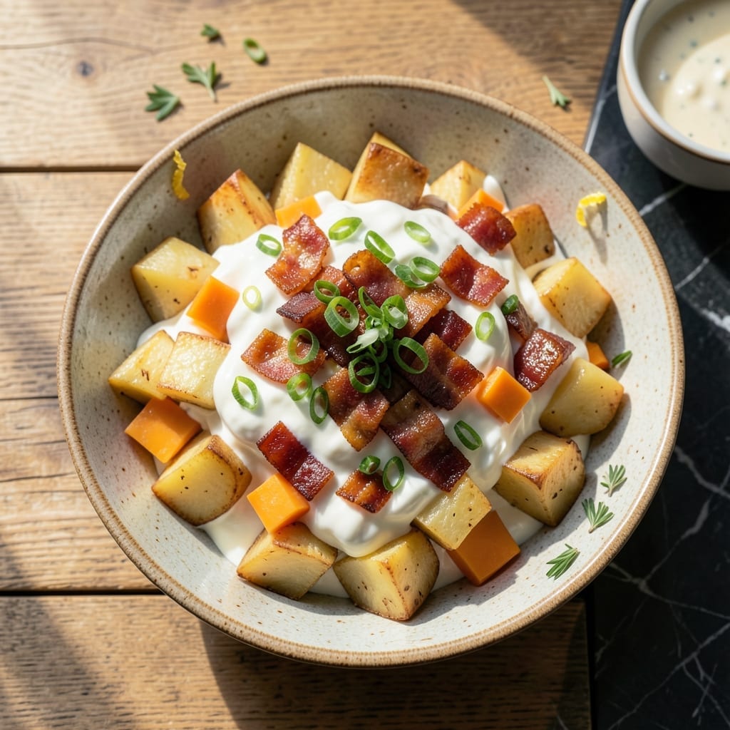 Loaded Baked Potato Salad Recipe With Sour Cream: Crowd-Pleasing Creamy Crunch