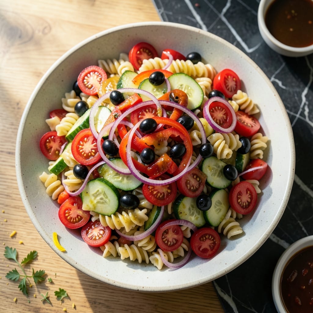 Best Vegetable Pasta Salad Recipe Ever: Rainbow Bites With Zesty Dressing Best Vegetable Pasta Salad Recipe Ever: Rainbow Bites With Zesty Dressing
