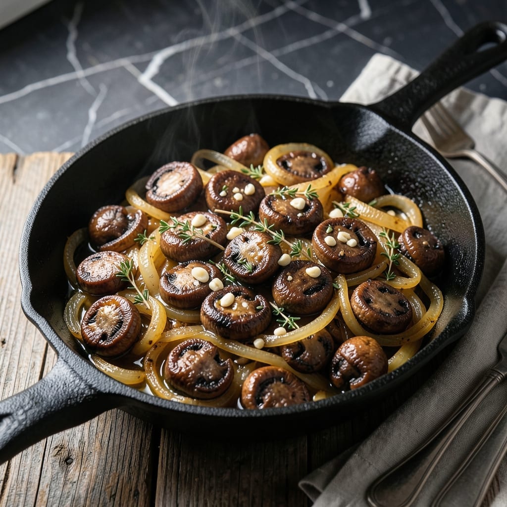 Recipe for Mushrooms and Onions: Sautéed to Golden and Savory Perfection