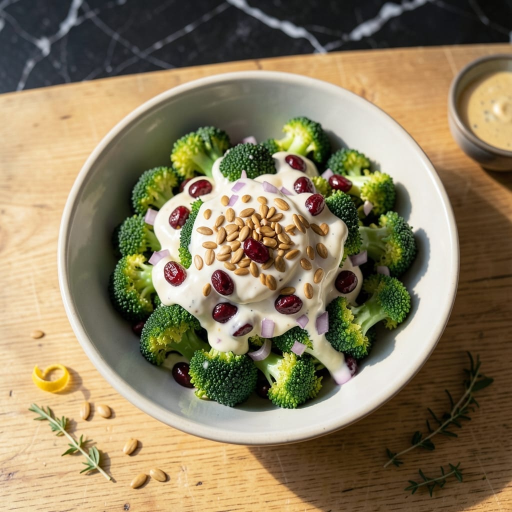 Broccoli Salad Recipe Sunflower Seeds Cranberries: Sweet Tart Crunch with Creamy Dressing