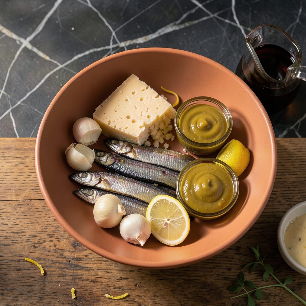 caesar salad dressing recipe ingredients detailed visual guide