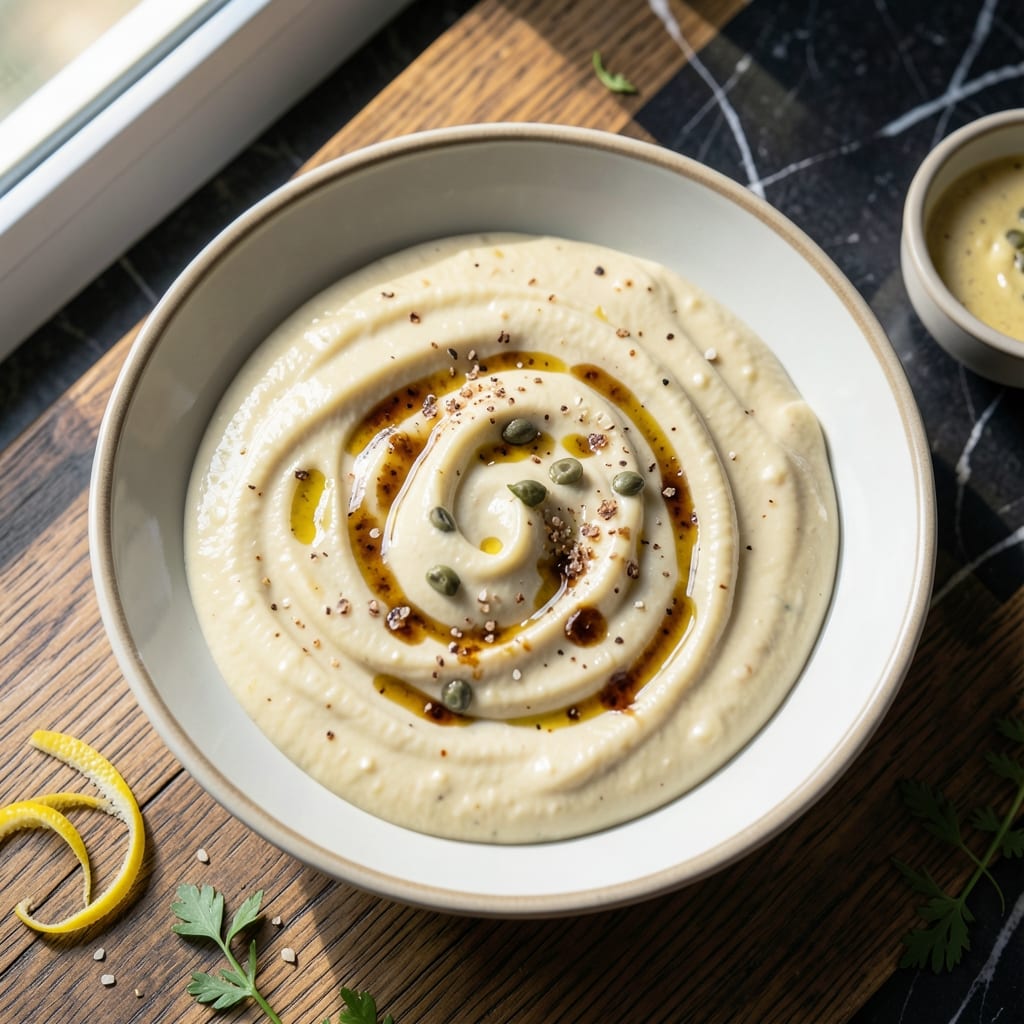 Comprehensive caesar salad dressing recipe no egg no mayo no anchovy visual reference