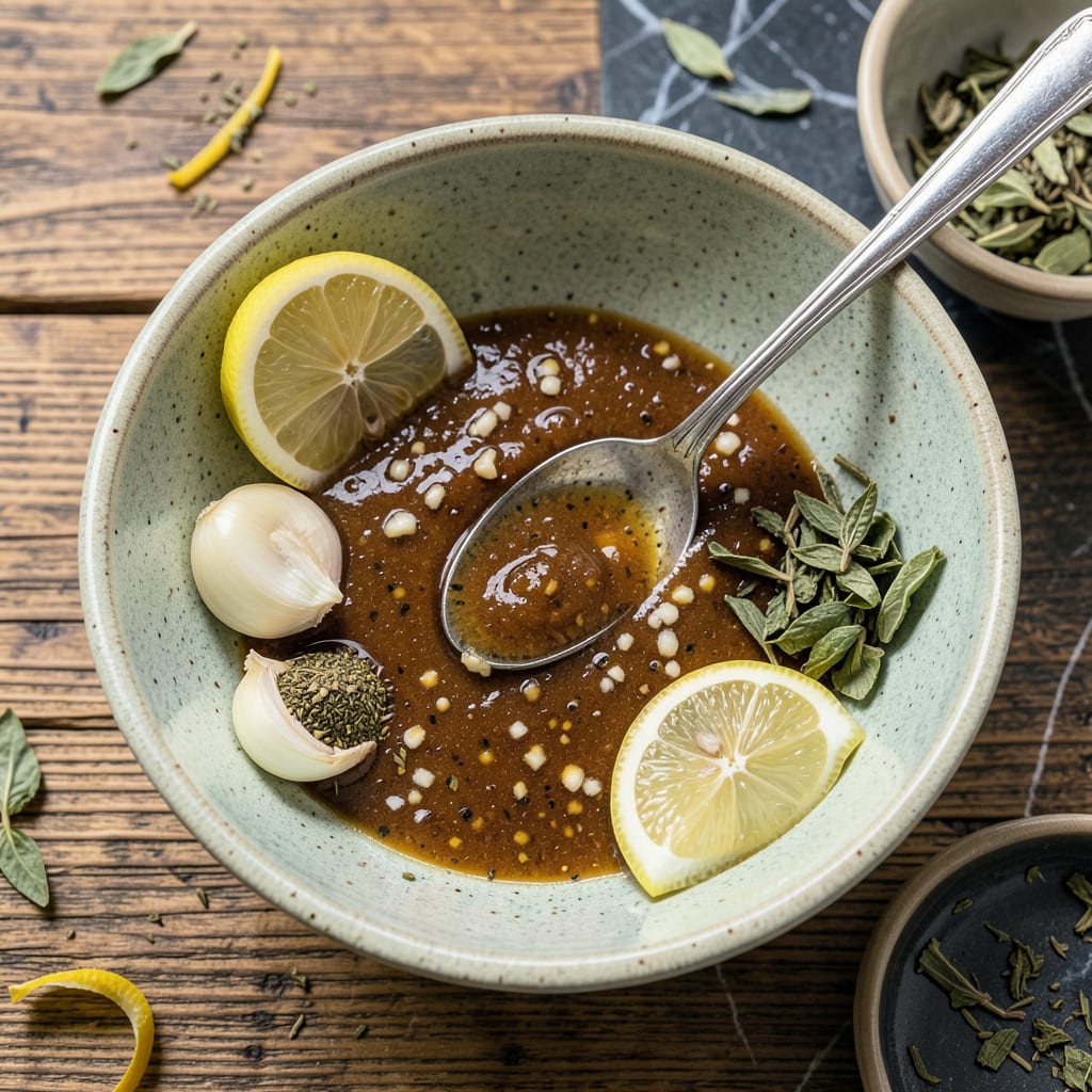 Visual representation of Campisi's Salad Dressing Recipe: Dallas Style Tangy Garlic Herb Emulsion