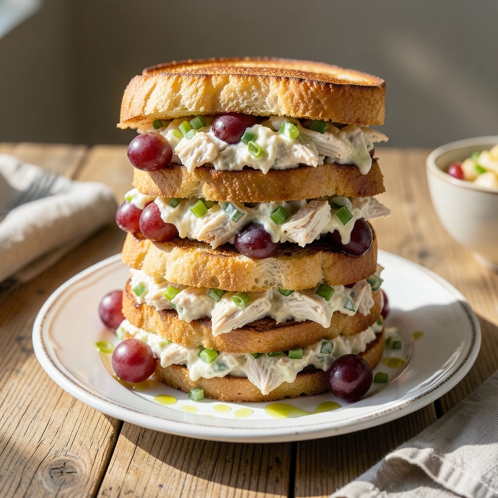 Comprehensive canned chicken salad sandwich recipe with grapes visual reference