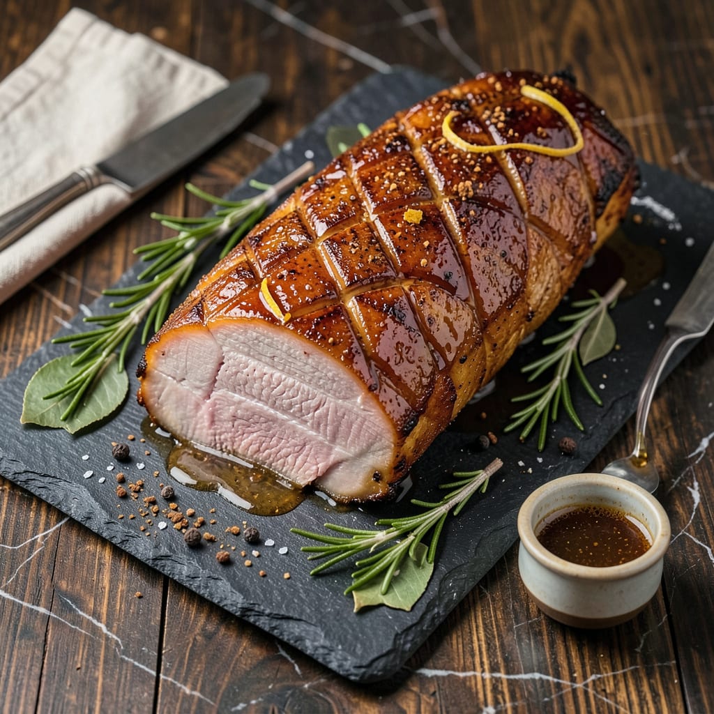 Canned Ham Recipe: Glazed and Caramelized for Holiday Centerpiece example with annotations