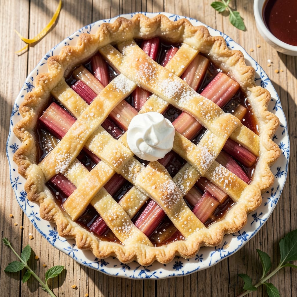 Canned Rhubarb Pie Recipe: Flaky Crust With Tangy-Sweet Filling