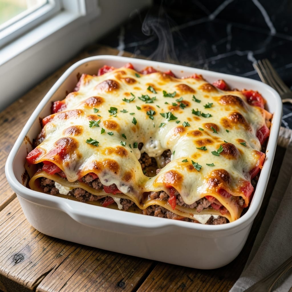 Lasagna Recipe Bake Noodles: Layered Italian Comfort with Rich Meat Sauce