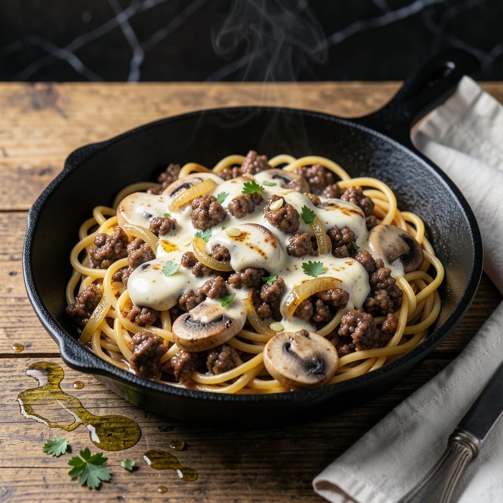 Ground Beef Stroganoff Recipe With Cream Cheese: Rich Mushroom Sauce Over Noodles