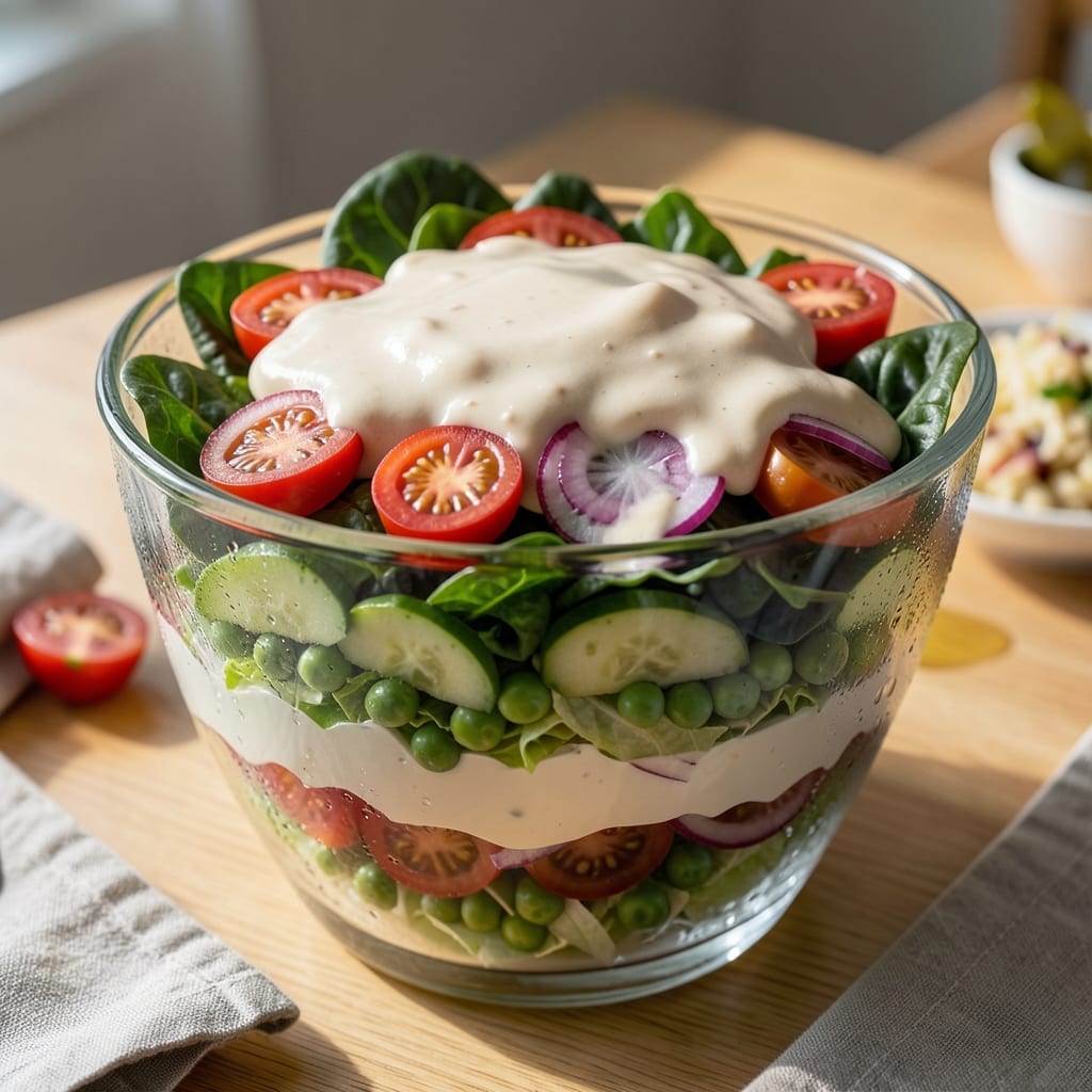 7 Layer Salad Recipe With Ranch Dressing: Colorful Layers of Freshness