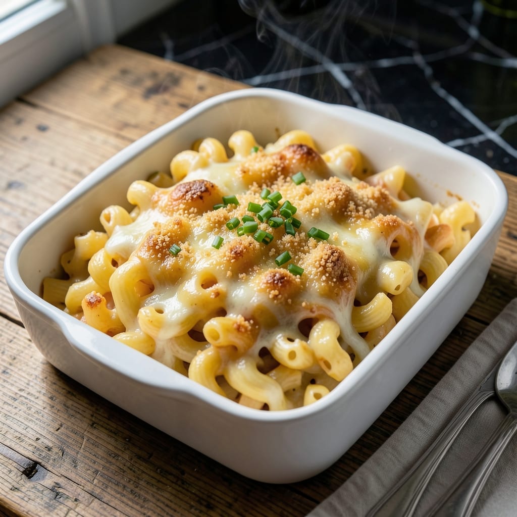 Macaroni and Cheese Recipe With Mozzarella and Cheddar: Double Cheese Stovetop Indulgence