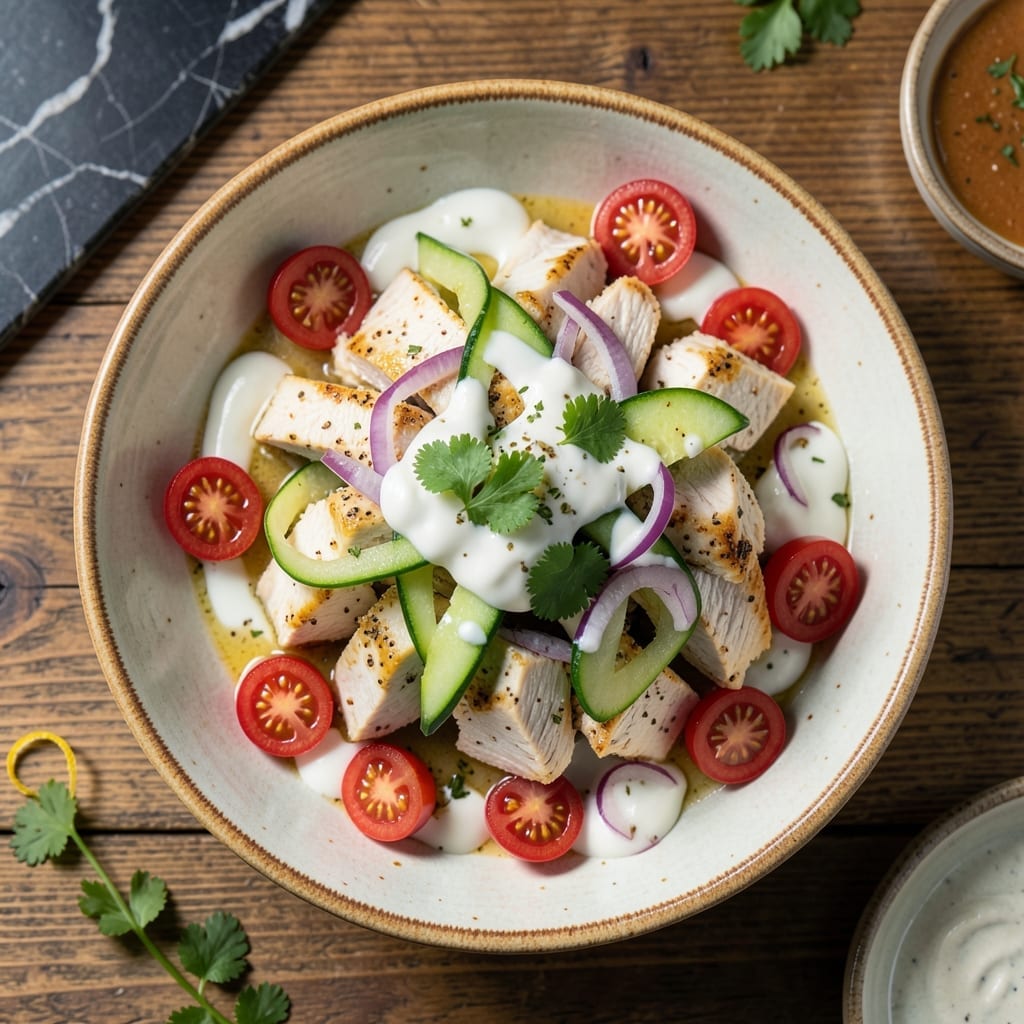 Boiled Chicken Salad Recipe Indian: Spiced Yogurt Dressing With Fresh Herbs