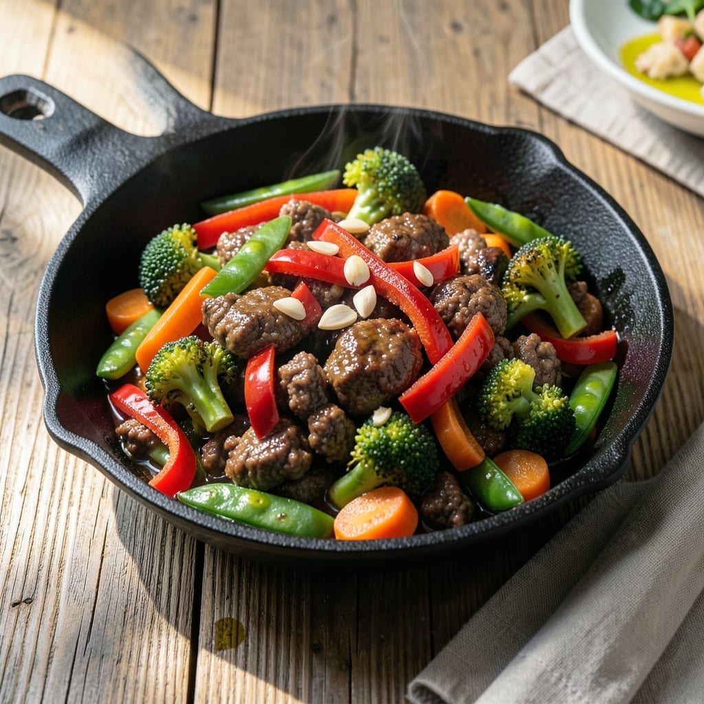 Hamburger Stir Fry Recipe Healthy: Lean Protein With Garden Fresh Veggies