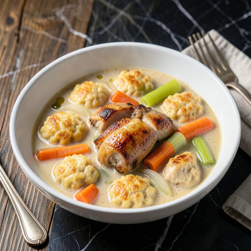 Comprehensive Chicken and Dumplings With Bisquick Recipe: Fluffy Biscuit Pockets in Rich Broth visual reference