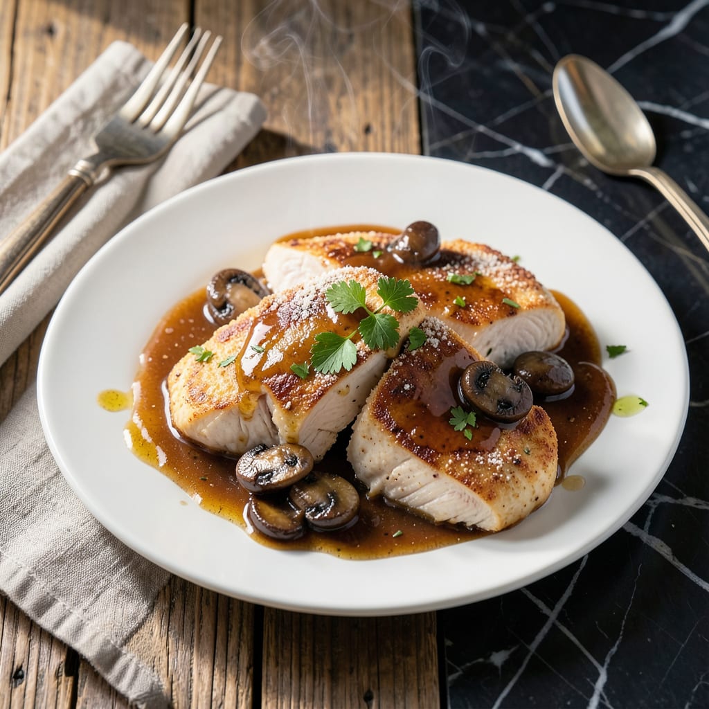 Visual representation of Chicken Marsala Recipe Ina Garten: Wine Infused Mushroom Elegance