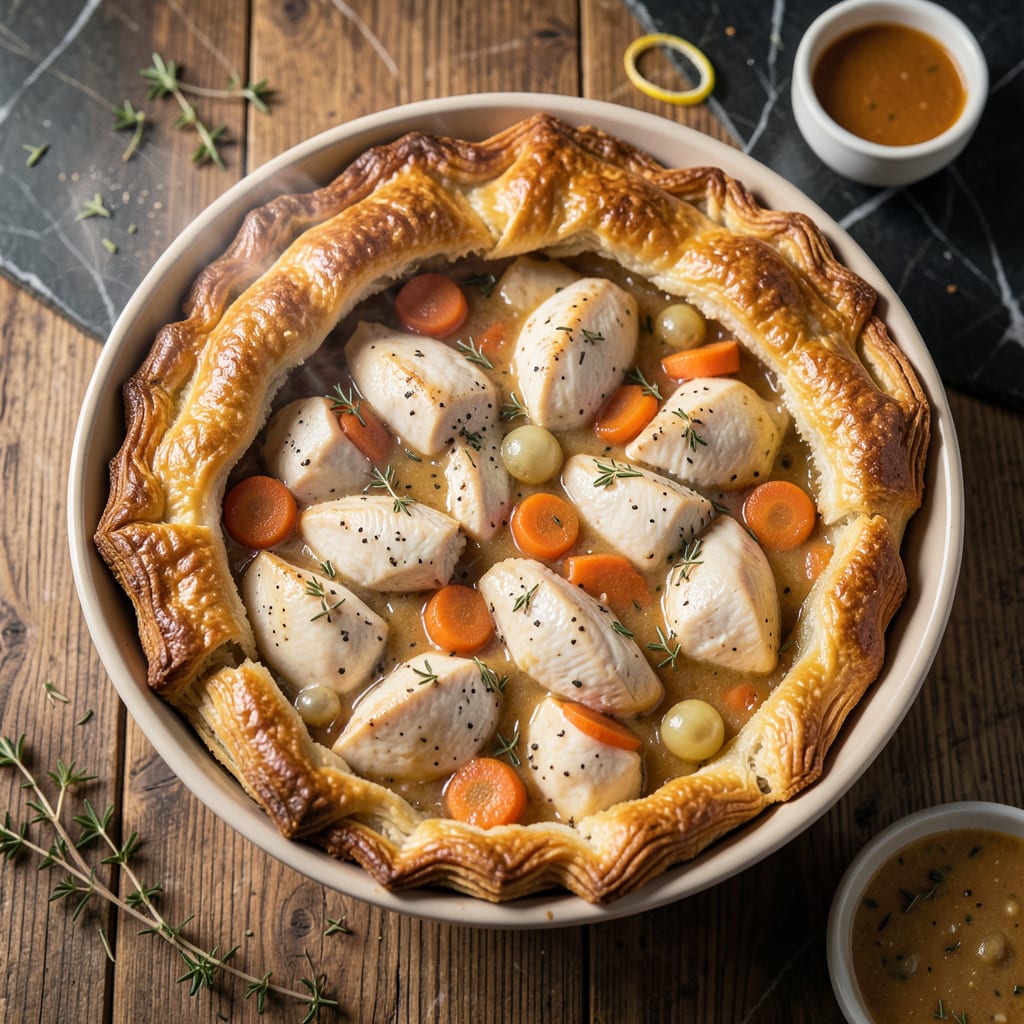 Comprehensive Chicken Pot Pie Recipe Martha Stewart: Flaky Crust With Savory Filling visual reference