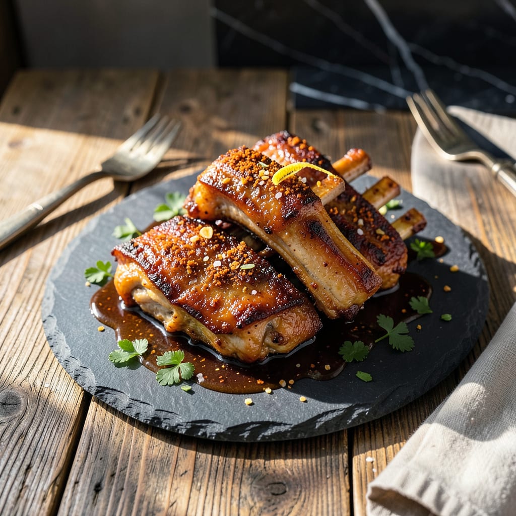 Visual representation of Chicken Ribs Recipe: Fall Off the Bone Tender with Smoky Glaze