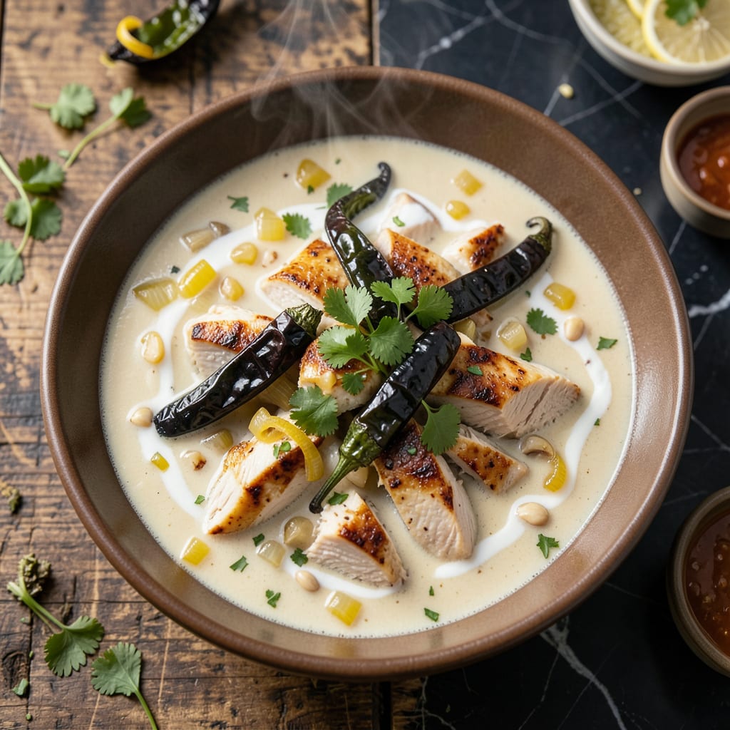 Comprehensive Chicken Salad Chick Chicken Poblano Soup Recipe: Smoky Southwest Warmth in a Bowl visual reference