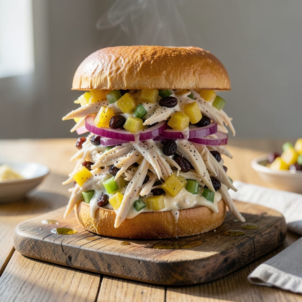 chicken salad sandwich recipe filipino style illustration with key details