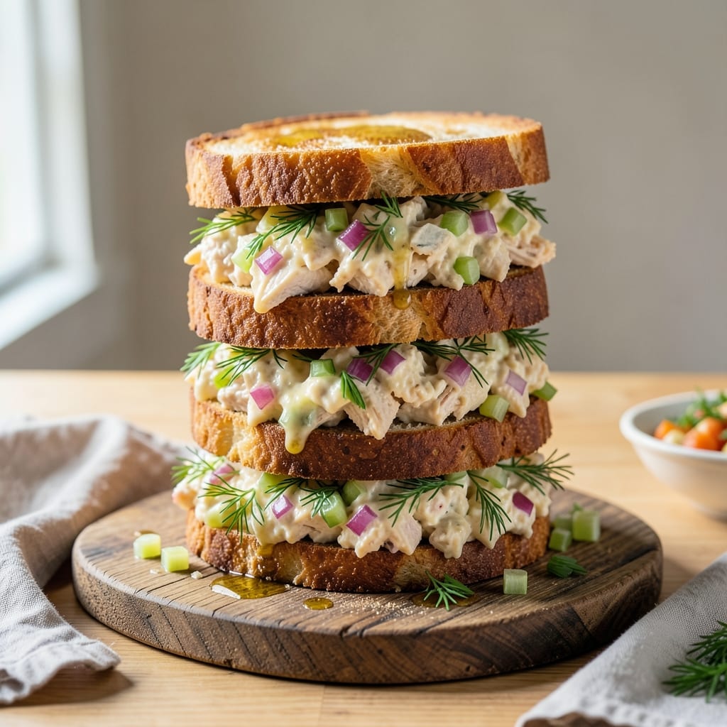 chicken salad sandwich recipe for 50 example with annotations