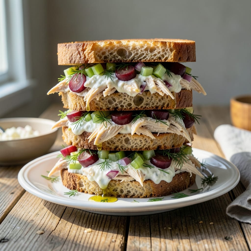chicken salad sandwich recipe greek yogurt example with annotations