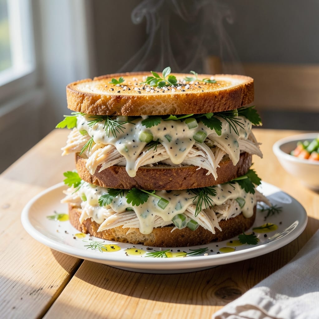 chicken salad sandwich recipe ina garten illustration with key details