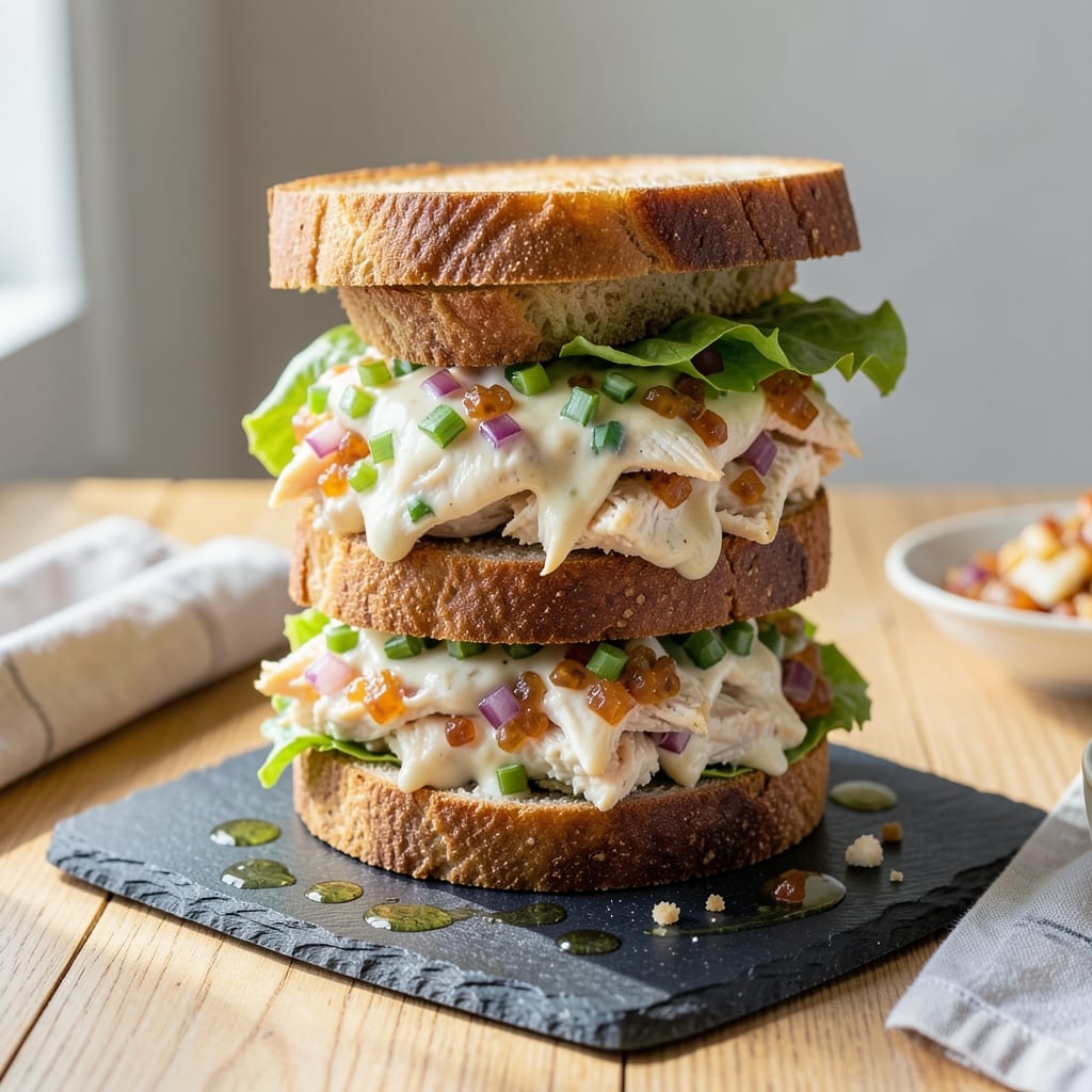 chicken salad sandwich recipe sweet relish detailed visual guide