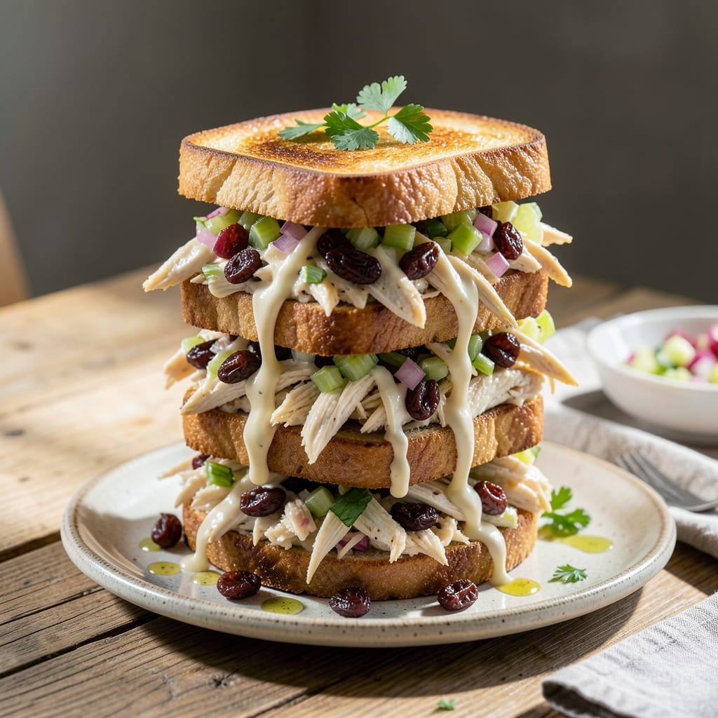 chicken salad sandwich recipe with craisins detailed visual guide