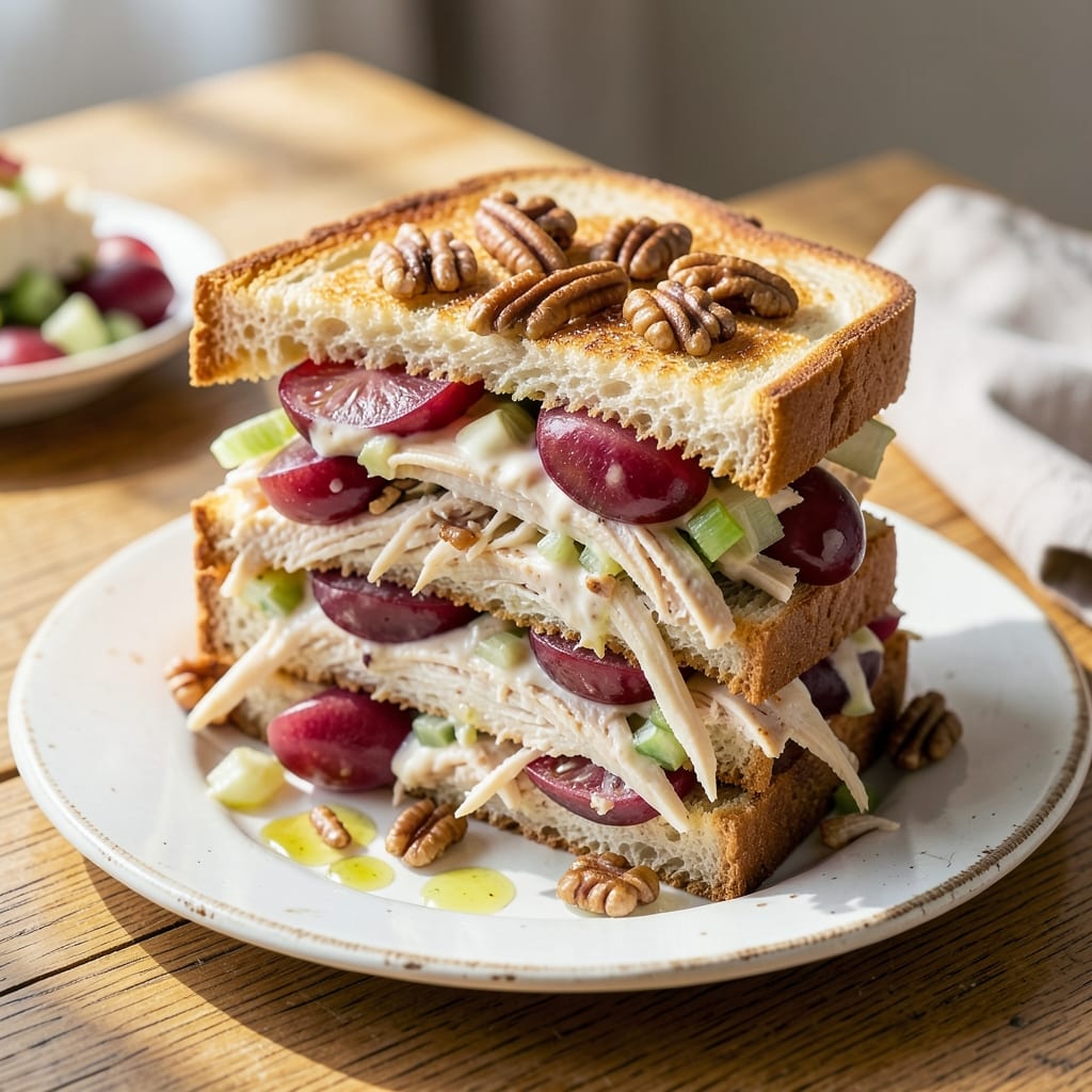 chicken salad sandwich recipe with grapes and pecans detailed visual guide
