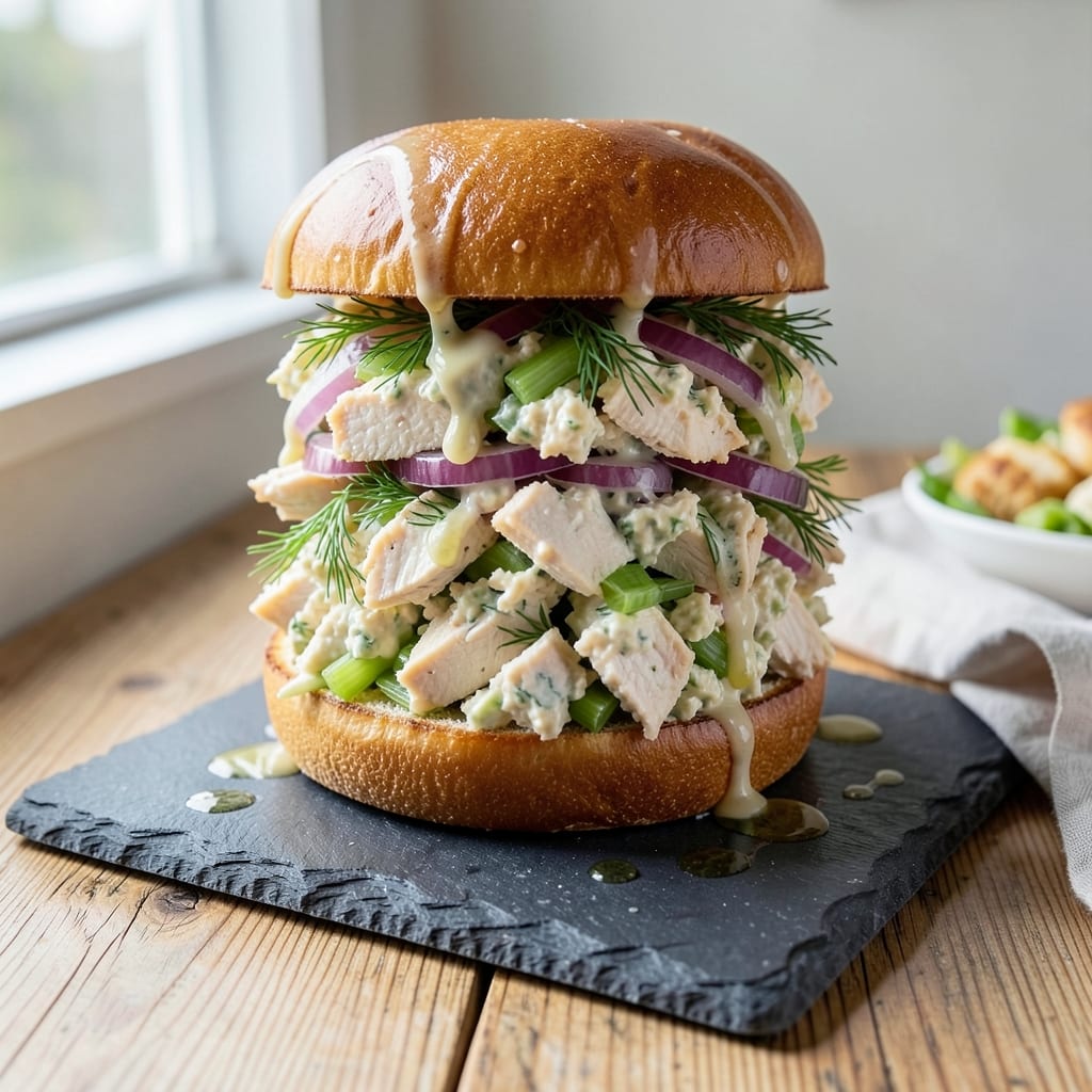 chicken salad sandwich recipe with ranch dressing detailed visual guide