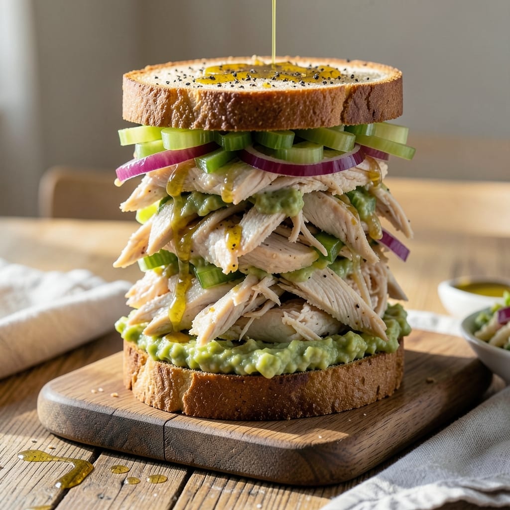 chicken salad sandwich recipe without mayo detailed visual guide