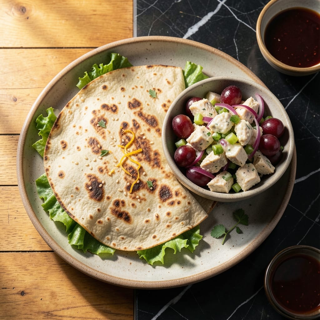 chicken salad wrap recipe ideas example with annotations