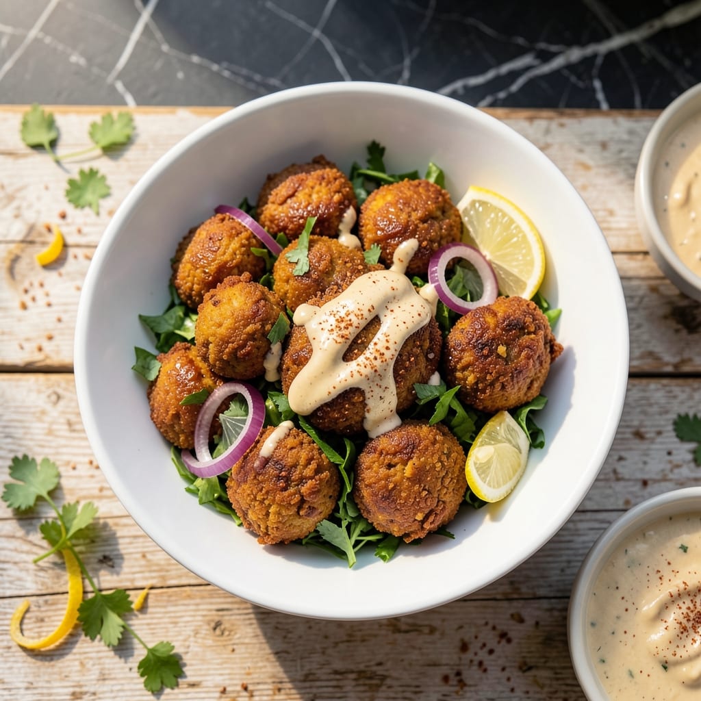 Visual representation of chickpea falafel recipe easy