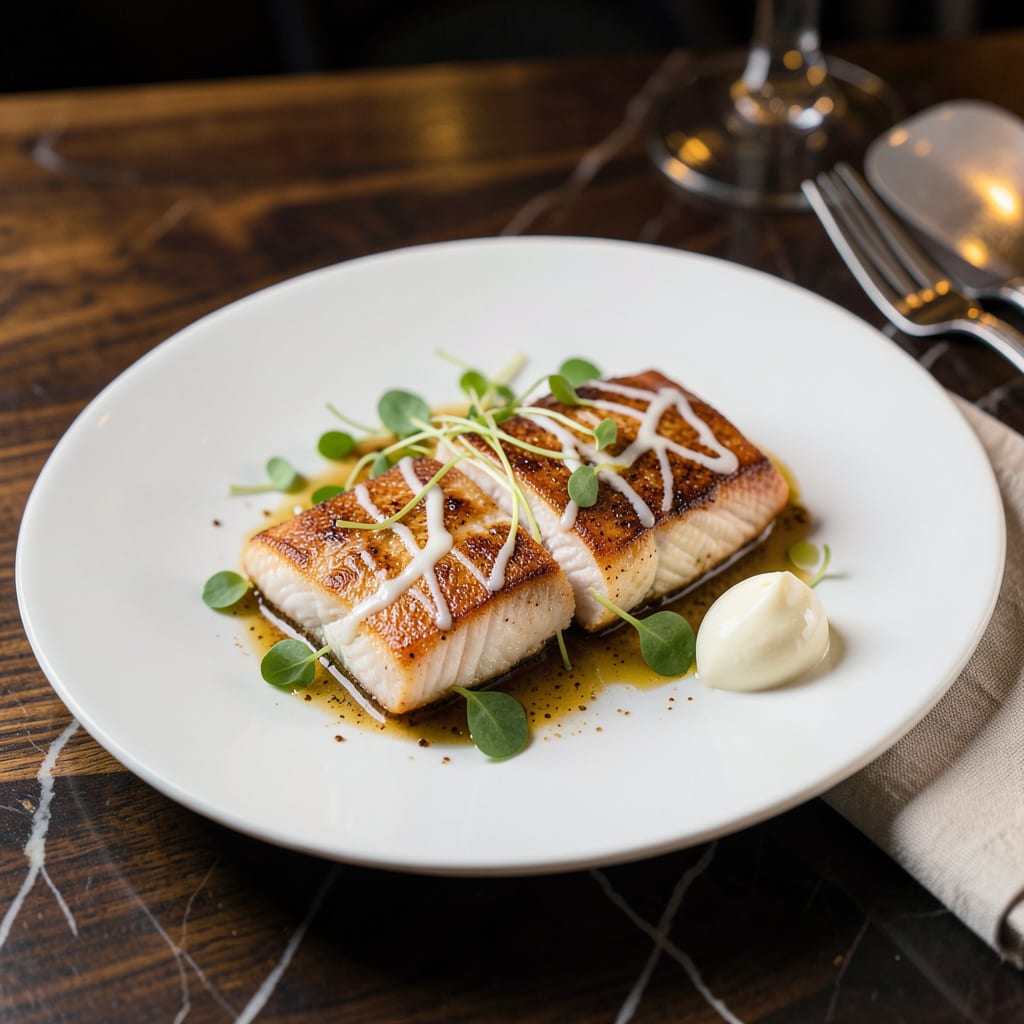 Visual representation of Chilean Sea Bass Recipe Gordon Ramsay: Buttery Miso Glaze With Crisp Skin