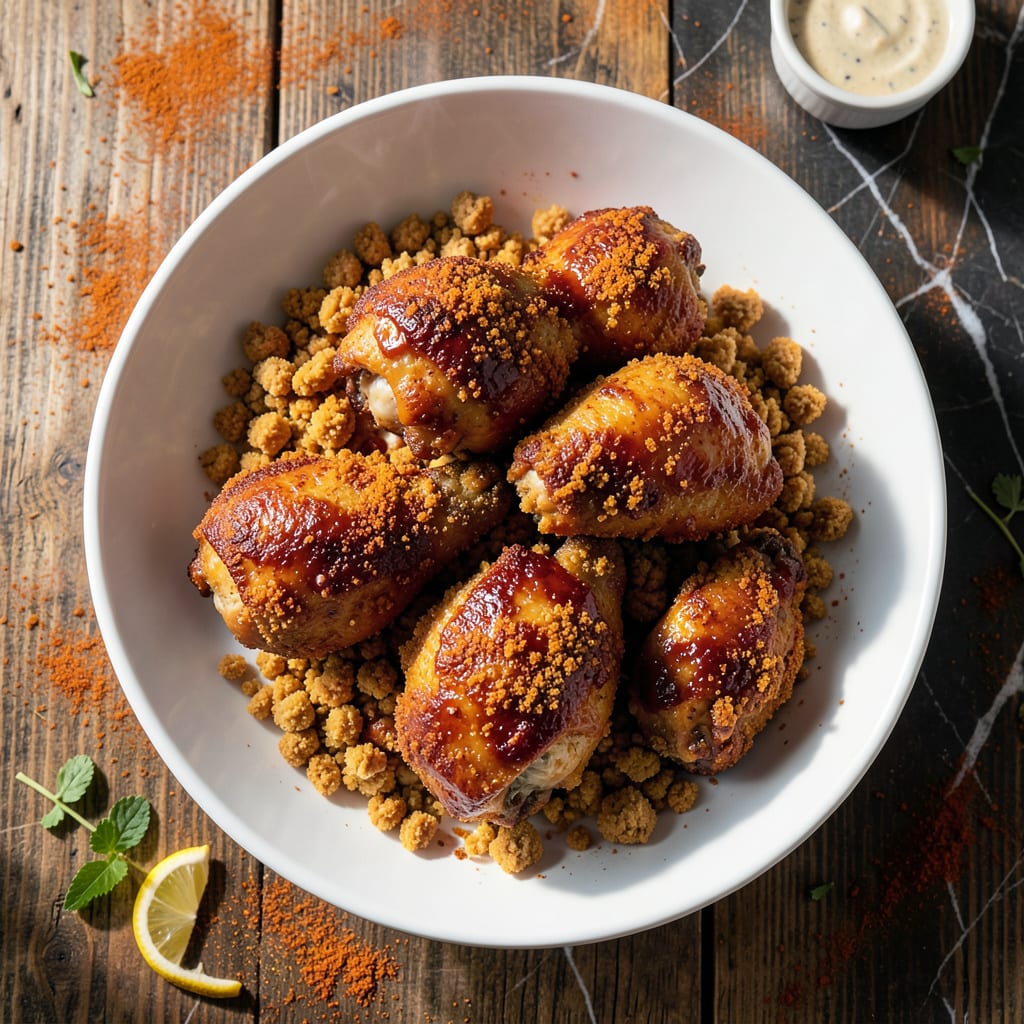 Church's Chicken Copycat Recipe: Crispy Skin and Spicy Heat Just Like Original illustration with key details