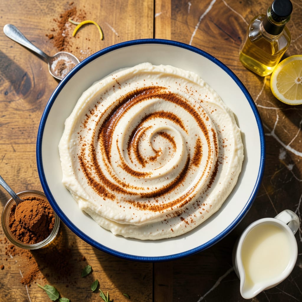 Cinnamon Smear Recipe: Sweet Cream Cheese Glaze for Pastries illustration with key details