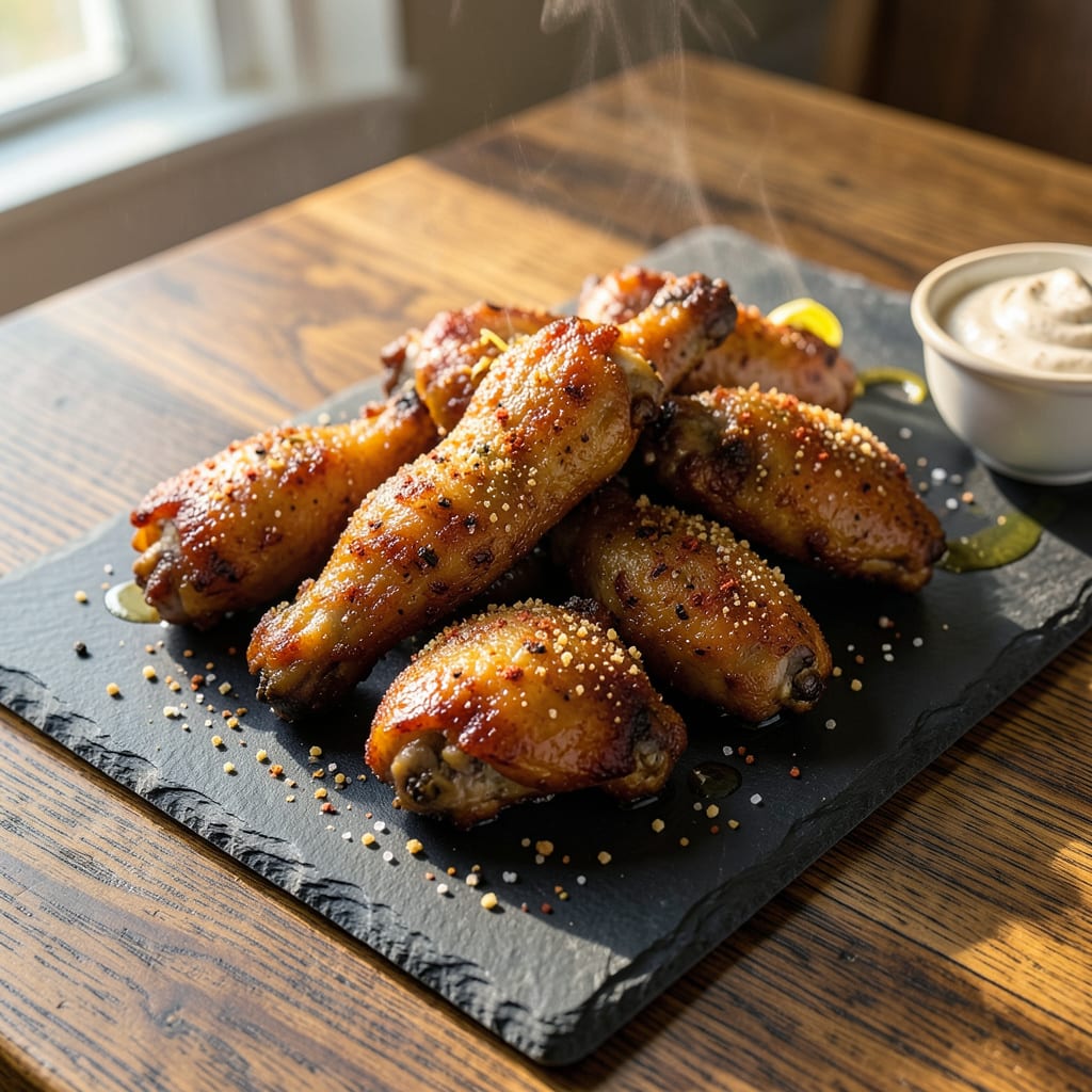 Cloud 9 Wings Recipe: Sweet Heat Glaze With Crispy Crunch example with annotations